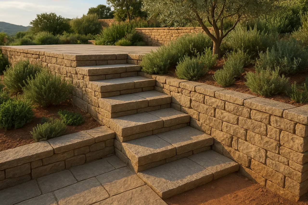Garden steps and path construction, Logroño